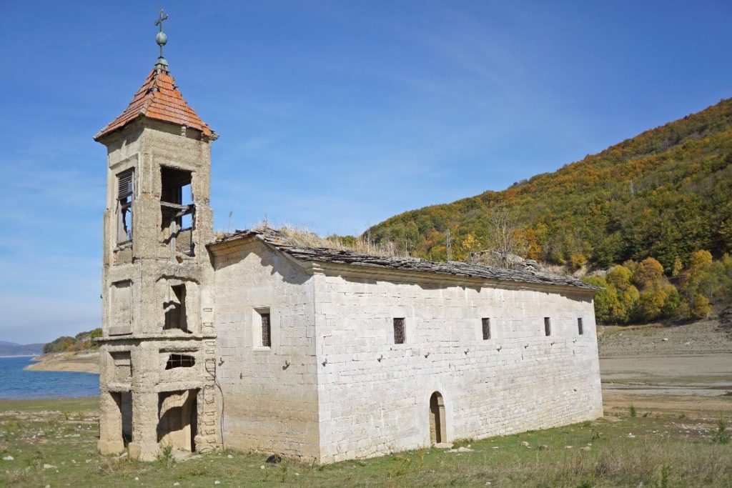 St Nikolas church in Mavrovo lake